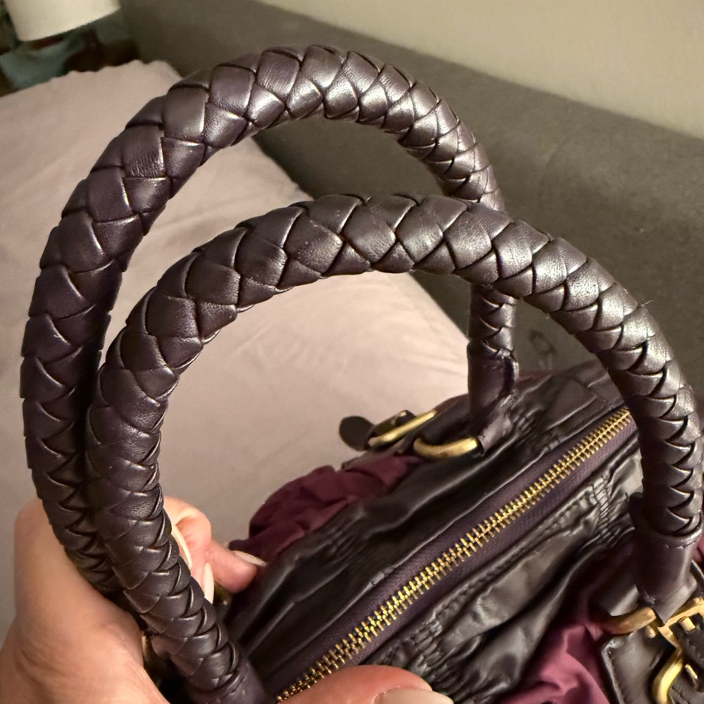 Prada Gaufre Rich Burgundy and Dark Plum Satchel
(No strap) - Picture 7 of 15